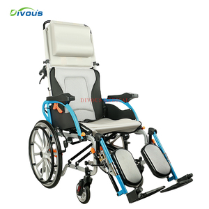 Fauteuil roulant manuel pliable et inclinable en alliage d'aluminium léger de haute qualité pour personne handicapée - Product Image 1