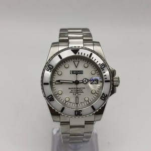 Montre-bracelet mécanique automatique pour homme, en acier inoxydable de luxe, étanche, lumineuse, avec logo personnalisable, mouvement NH35 - Product Image 1