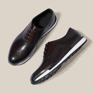 New Style Premium <b>Top</b>-grain Cowhide Casual Shoes Fashion Lightweight Breathable Sports Shoes - Product Image 1