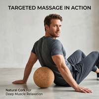 Boules de massage en liège massif Corlo HZMB30, diamètre 5-9,9 pouces, ensemble pour la thérapie par points de pression, écologiques, légères, yoga/pilates