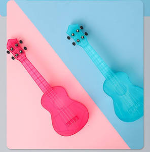 Venta al por mayor 21 pulgadas colorido plástico <span class=keywords><strong>transparente</strong></span> <span class=keywords><strong>ukelele</strong></span> bebé instrumento musical regalo - Product Image 2