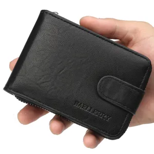 Leather Business Card Holder Case for Men Name Card Bag