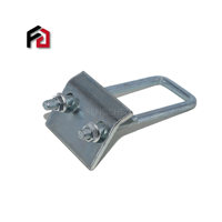 Support sismique Structure en acier Pince à poutre Dents Pince à barre en I Sismique avec plaque de serrage en platine de type C en acier au carbone Boucle en forme de U