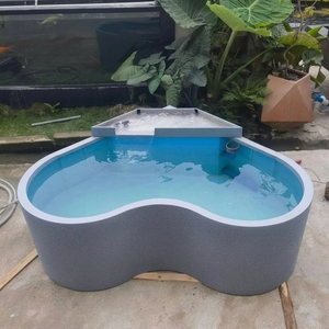 Bassin à carpes koï en acier inoxydable sur mesure multi-formes, avec fenêtre de visualisation transparente entièrement incurvée, pour jardin extérieur - Product Image 5