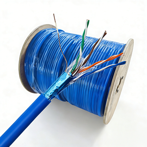 Câble réseau extérieur avec messagerie F/UTP Cat5e pour vente en gros, câble LAN FTP Cat5E 4 paires en acier 24AWG Ethernet - Product Image 5