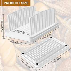 Rebanador de Pan Ajustable, Rebanador de Pan de Plástico para Rebanar Panes, Herramienta de Cocina Plegable para Hornear - Product Image 2