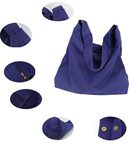 Sacs à bandoulière en toile DEM pour femmes, sacs à bandoulière noirs pour femmes - Product Image 4