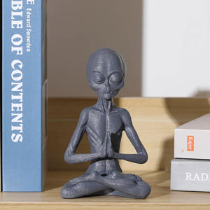 Misteriosa scultura <span class=keywords><strong>extraterrestre</strong></span> WXA05 meditazione Yoga resina aliena Statue ornamenti per la decorazione del giardino - Product Image 1