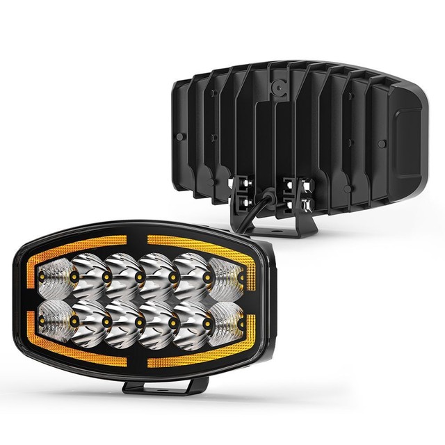 Led Spot Auxiliary Light 12V 24V Headlight Heavy Duty Truck Extra Headlamp 10 Inch Driving Light for Scania Volvo DAF MAN