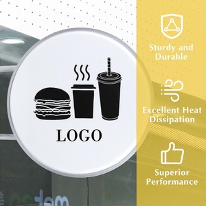 Wall-Mounted Round Double-sided Waterproof Outdoor LED <b>Advertising</b> Projecting <b>Light</b> <b>Box</b> Signsfor Stores Shops - Product Image 4