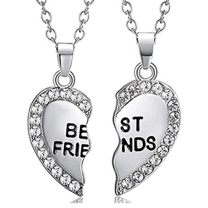 Collana Moda in Lega Placcata Oro e Argento per <span class=keywords><strong>Migliori</strong></span> Amiche, <span class=keywords><strong>Gioielli</strong></span> per Donne - Product Image 2