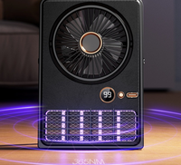 Ventilateur miniature intelligent pour la maison, lampe anti-moustiques avec choc électrique, tue-insectes et flux d'air silencieux pour la chambre et le bureau