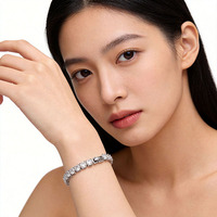 OEM ODM Bracelet Tennis Riviera Iced Out avec Zircon Cubique de 6mm, Sertissage Rond à 4 Griffes, Bijoux et Accessoires de Mode pour Femme