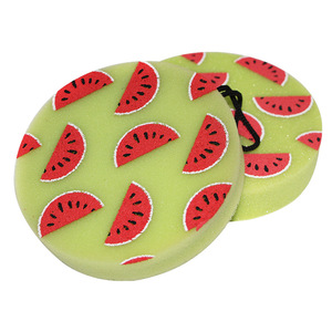 Watermelon Pattern Bath Sponge 14x14x3cm Polyurethane Exfoliating Tool For Bathing And Scrubbing - Product Image 2