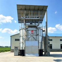 Cuve de Fermentation Extérieure Isolée Grande Taille 7.70*6.20*8.60m – Équipement de Production de Compost Facile d'Entretien