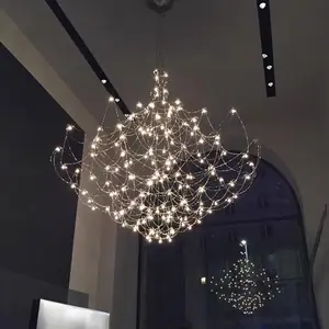 lamparas colgantes de techo Indoor Decoration Lighting Villa Living Room Hotel Art LED Chandelier