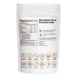 BURTON Wakers <span class=keywords><strong>Happy</strong></span> Coffee 12 Superfood in Polvere Istantanea 100g Gusto Dolce Spezie ed Erbe Aromatizzate Supporta la Cognizione Mentale - Product Image 6