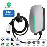 Nuevo WrightCharge PEV-09 Smart Wallbox 7kW Trifásico con Certificación CE y RoHS, Enchufe RFID Tipo 2, IP65, Control Automático/por Tarjeta para Hoteles y Resorts