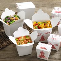 Boîte à nouilles carrée en papier kraft, jetable, écologique, en matériaux recyclés, anti-fuite, pour plats à emporter, qualité alimentaire, personnalisable