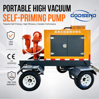 Pompe à eau silencieuse sur remorque, auto-amorçante, haute aspiration, avec moteur diesel, 8 pouces, robuste et personnalisée, pour drainage minier