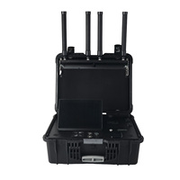 Système de détection et de positionnement de drones et FPV, détecteur de drones omnidirectionnel en valise à double batterie, 300 MHz~1,5 GHz, 2,4 GHz, 5,2 GHz, 5,8 GHz, portée 1-10 km