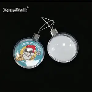 Thăng Hoa Đồng Bằng Mini Nổi Nhựa Vòng Rõ Ràng Giáng Sinh Bóng Giáng Sinh Tường Balls Xmas Đồ Trang Trí