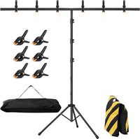 Penyangga Banner Latar Belakang Portabel untuk Fotografi, Produk Komersial, Dekorasi, Modern, Bentuk T