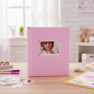 Album Fotografico Rosa di Alta Qualità per Bambine 175x210mm, Libro Fai-da-Te in Pelle e Carta per Regali di Nozze, Opzioni PP e PU Stampate - Product Image 3