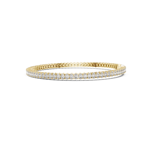 Bracelet en diamant ovale cultivé en laboratoire en or, bracelet tennis en diamant en or, bijoux fins de créateur, accessoire de mode élégant - Product Image 2