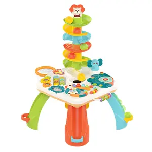 Mesa de aprendizaje multifuncional para bebés y niños pequeños, juego de centro de actividades, mesa de juego interesante, juego de mesa de escritorio
