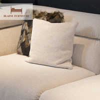 Ensemble de canapés modulaires d'angle BLAINE Original 255, style nordique moderne, en tissu blanc, pour appartement et villa, garantie de 3 ans