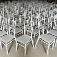 Chaise d'hôtel en gros, mobilier événementiel, chaise Chiavari blanche empilable pour mariage et location