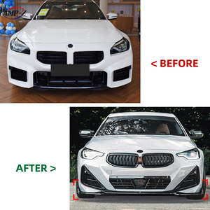 AMP-Z G42 Gloss nero paraurti anteriore Splitter per <span class=keywords><strong>BMW</strong></span> serie 2 coupé G42 M Sport <span class=keywords><strong>2022</strong></span> +