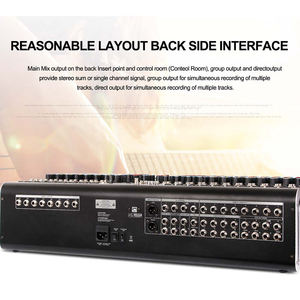 มิกเซอร์เสียงระดับมืออาชีพ OEM DX24C มิกเซอร์เสียง 24 ช่องสำหรับเวที มิกเซอร์เสียงแบบ USB - Product Image 3