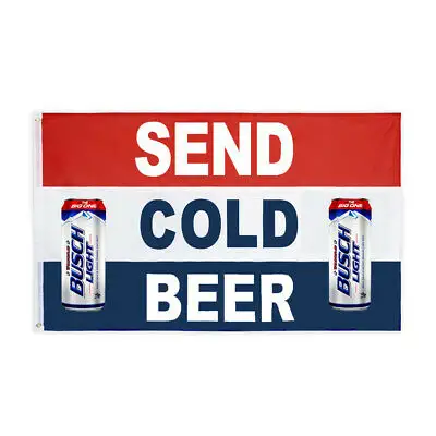 ठंडी बीयर भेज Busch प्रकाश नवीनता झंडा बैनर 3x5 फुट