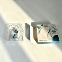 Autocollants holographiques empilables pour peptides, étiquettes de flacons imperméables de qualité supérieure et boîtes de présentation assorties
