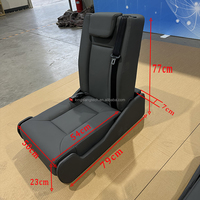 Siège convertible 2-en-1 en cuir imperméable LXRV avec harnais de sécurité pour camping-car, caravane et fourgon aménagé