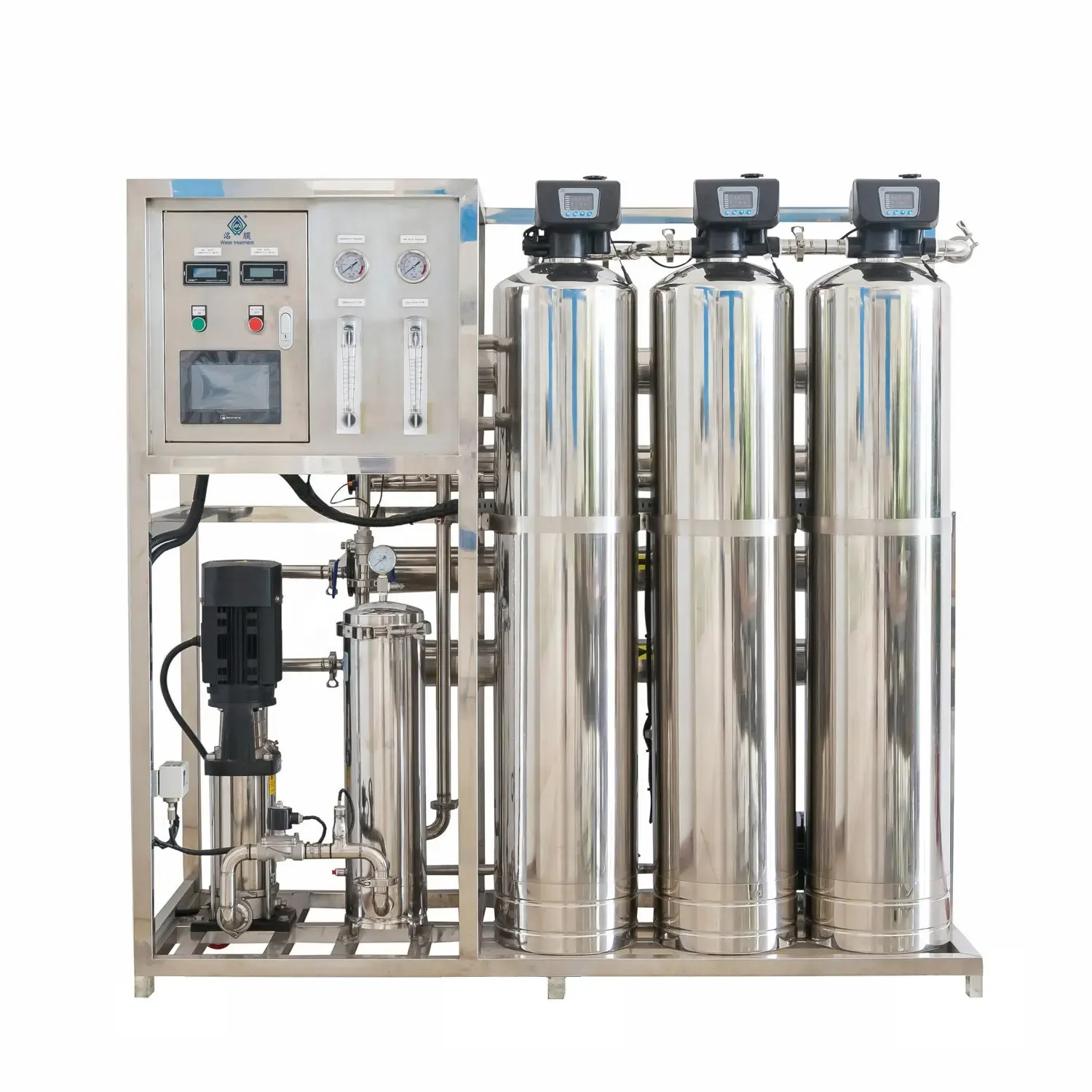 Sistem Osmosis terbalik 1000LPH, peralatan perawatan air konsumen EDI terbalik sistem RO pemurni UV Osmosis