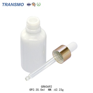 Customized New 30ml clear Frosted Flat Shoulder Serum <b>Glass</b> <b>Dropper</b> <b>Bottle</b> Cosmetic Skincare Packaging - Product Image 6