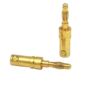 banana plug 4mm copper gold-plated/silver-plated audio connector speaker audio lantern head accessories