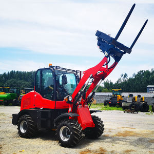 Mini chargeuses <span class=keywords><strong>CE</strong></span> balayeuse à lame à neige petite chargeuse sur pneus avec balayeuses de sol fourche hydraulique mini chargeuse sur pneus compacte avant - Product Image 4