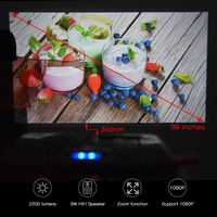 Projecteur vidéo portable Everycom X20 Pico, 2200 lumens, résolution native 800*600, prend en charge la 4K 1080p, projecteurs de cinéma maison