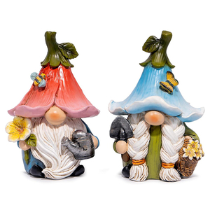 BSCI Factory Solar Light Baby Elephant and Mum Estatuas Decoración de jardín - Product Image 4