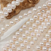 Chaîne de perles en vrac de 10 mm de couleurs mélangées, perles d'eau douce naturelles Aaa, production de bijoux