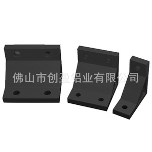 Aluminum Alloy Right Angle Bracket 4080 100 Black L-shaped Machined Corner Connector For Aluminum Profile Connection - Product Image 1