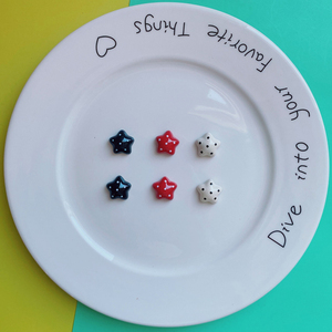 Accessoires de bricolage pour bijoux, épingles à cheveux, breloques étoiles en résine à pois, miniatures, pour la création de broches, coques de téléphone faites à la main, aimants de réfrigérateur - Product Image 4
