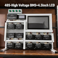 BMS de Alto Voltaje para Lifepo4 con Pantalla LCD, Automatización BMCU, 96V 102.4V 240V 384V 100-1000V, 32S 112S, con Módulos Maestro y Esclavo