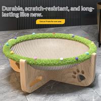 Lit trampoline d'été pour animaux de compagnie, tapis à gratter en sisal, chaise longue pour petit chien