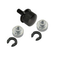 Vis de siège de moto en acier inoxydable métrique ovale personnalisée 3,9x16 mm, noire, compatible avec le montage arrière, remplacement de la fixation