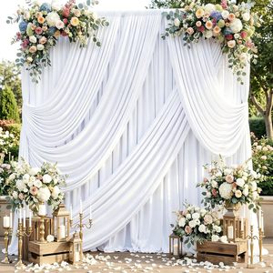 <span class=keywords><strong>Tende</strong></span> Drappeggiate Turchesi Senza Pieghe a 2 Pannelli per Feste, Matrimoni, Baby Shower, Compleanni, Decorazioni di Sfondo Personalizzabili - Product Image 4